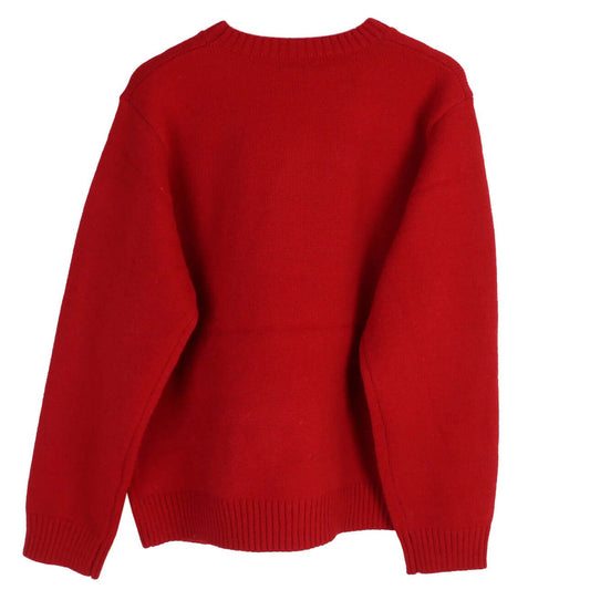 Intarsia pullover sweater manufacturer flat back view of classic pullover sweater