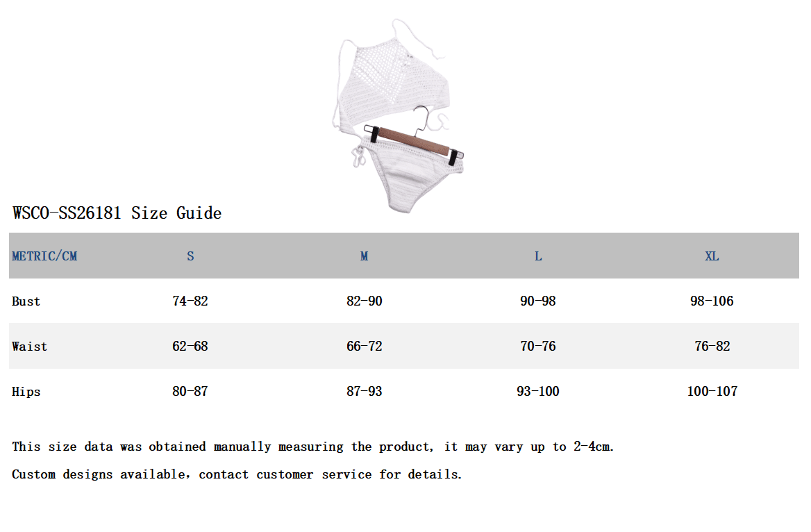 Hand Crochet Bikini Set OEM Women Tie Top Swimwear - aprilsu