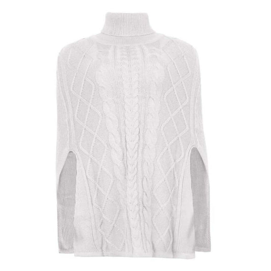 High Neck Cape Sweater OEM | Women‘s Poncho Style Custom Knitwear - aprilsu