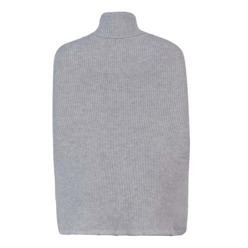 High Neck Cape Sweater OEM | Women‘s Poncho Style Custom Knitwear - aprilsu