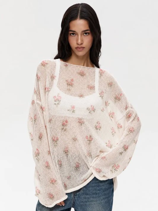 Women’s Sheer Bell Sleeve Sweater OEM/ODM - WholesaleAprilSu