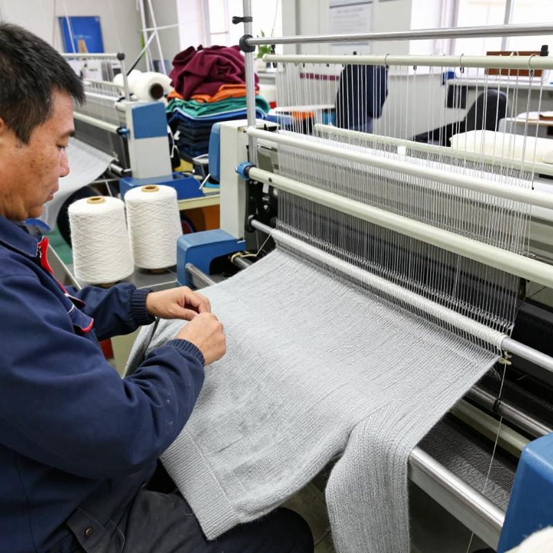 OEM wool sweater manufacturer Australia producing high-quality wool sweaters in a textile factory.