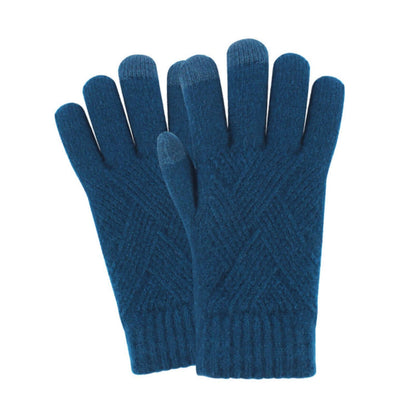 OEM touchscreen gloves in a stylish unisex diamond pattern, perfect for winter accessories and bulk wholesale.