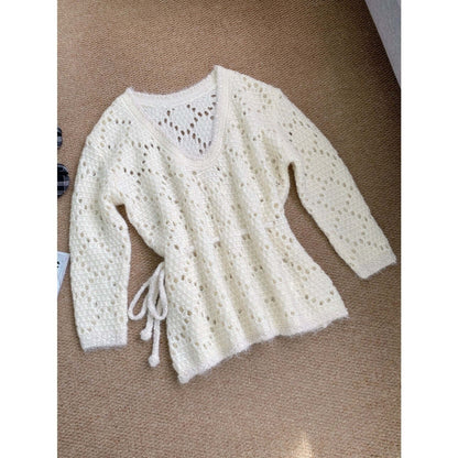 Crochet lace knit dress manufacturer flat front crochet lace close-up