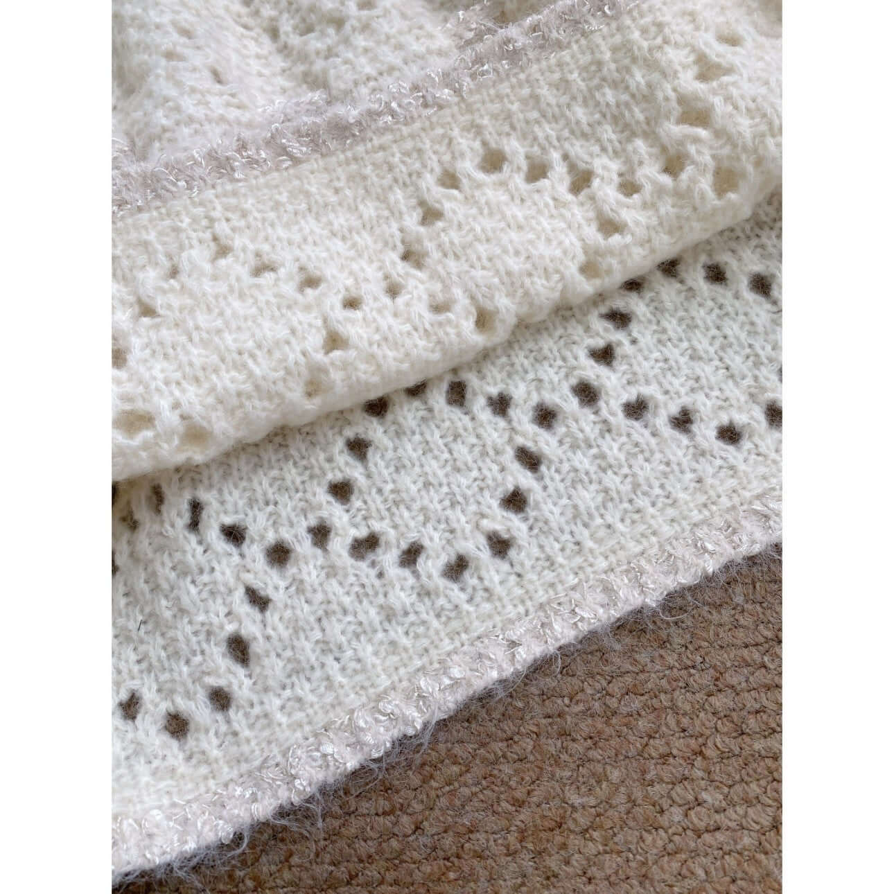 Crochet lace knit dress manufacturer clean inside hem finishing