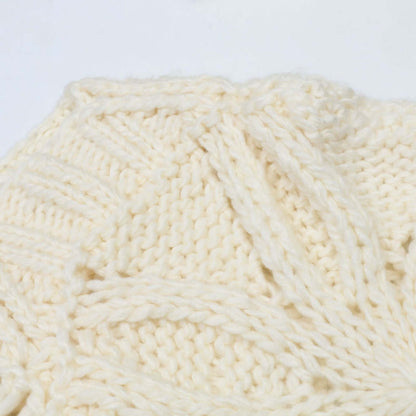 Hand crochet openwork sweater manufacturer detailed view of intricate floral openwork pattern