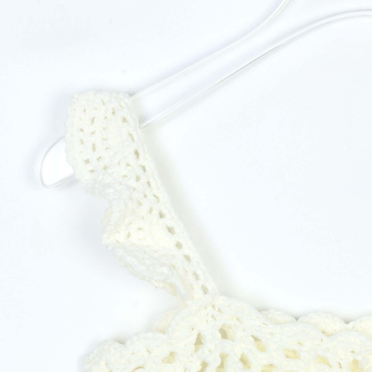 Hand Crochet Sleeveless Top Manufacturer | Close-up of adjustable drawstring crochet top strap.