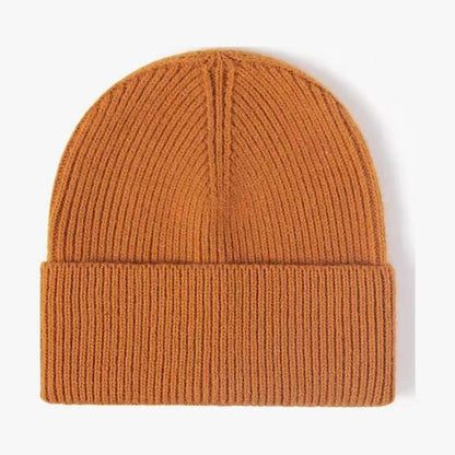 Beanie Hat OEM - Unisex winter knit hat in orange color, perfect for bulk wholesale and custom designs.