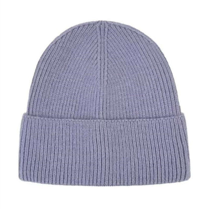 Beanie Hat OEM in light purple, unisex winter knit hat, perfect for customization and bulk wholesale.