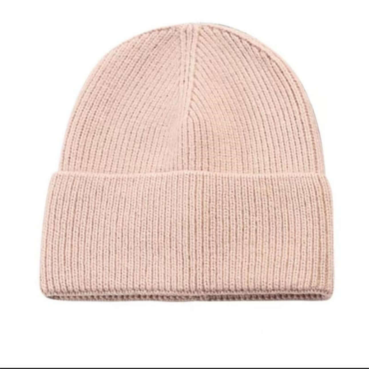 Beanie Hat OEM | Unisex pink knitted beanie for winter, perfect for custom and bulk wholesale.