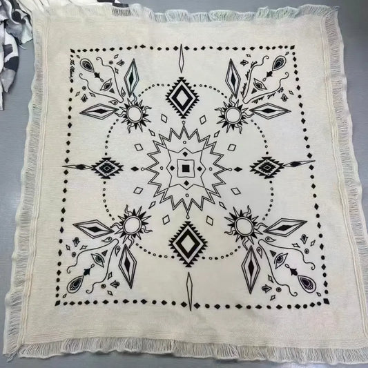 Custom Screen Printed Knit Scarf 60x60 OEM/ODM - WholesaleAprilSu