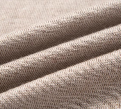 Fabric texture of premium wool polo sweater