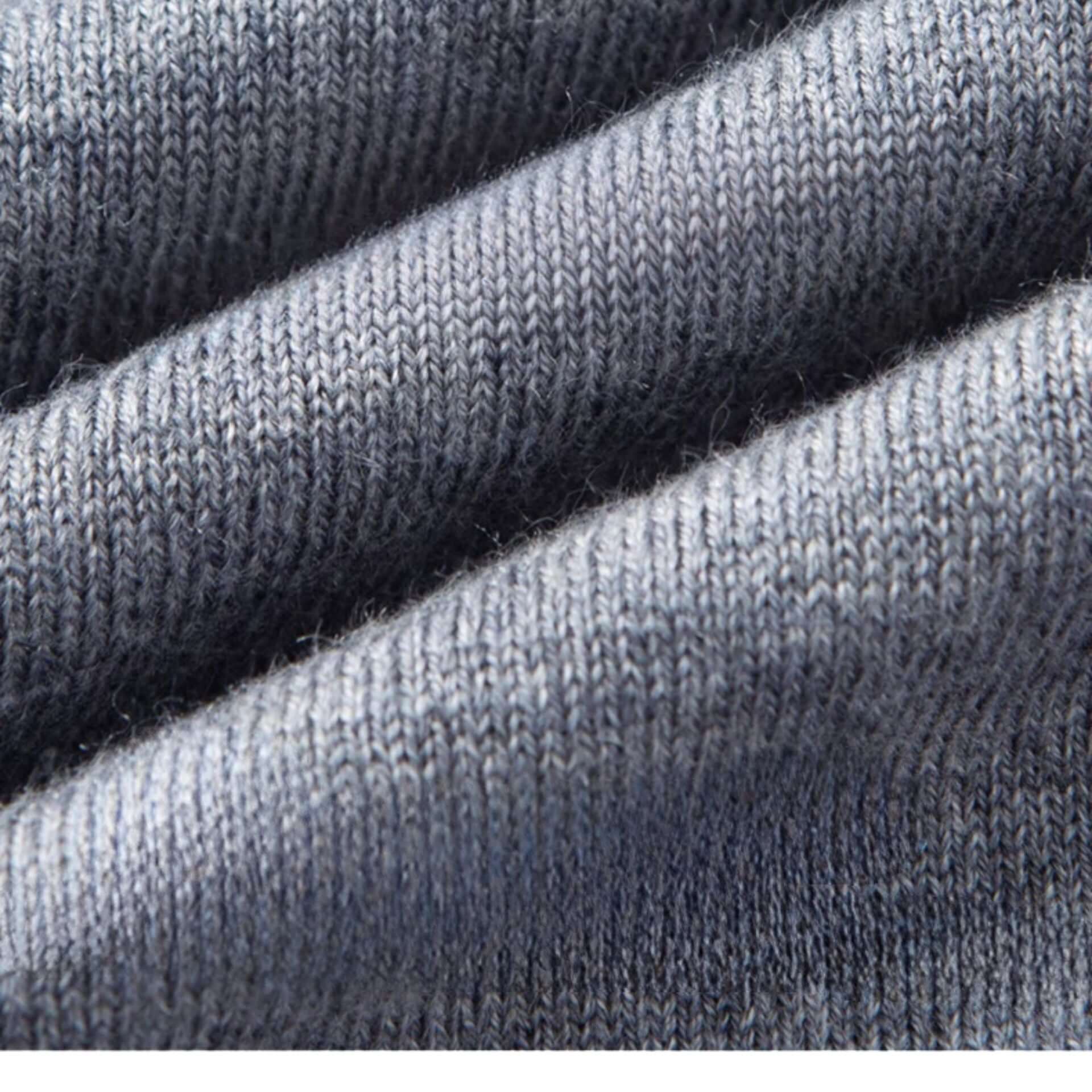 Men's V-Neck Cardigan OEM fabric detail showcasing soft wool blend texture.
