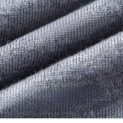 Men's V-Neck Cardigan OEM fabric detail showcasing soft wool blend texture.