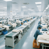 Efficient bulk knitwear production in our modern manufacturing facility