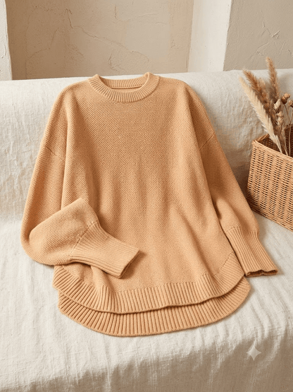 Women's Round Neck Sweater OEM/ODM | Loose Fit - WholesaleAprilSu